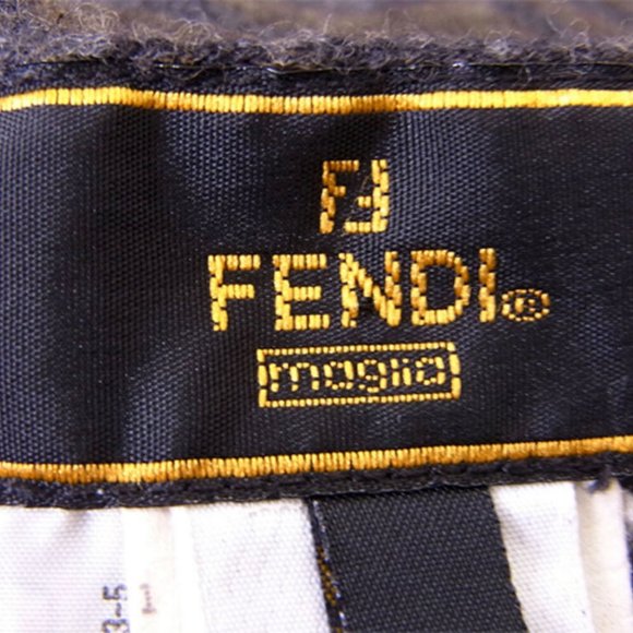 Authentic Fendi scarf Zucca �~ pecan gray gray brown Women Men Auth - Picture 8 of 9